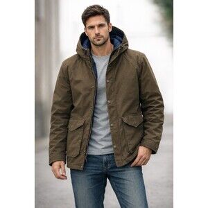 Abercrombie & Fitch Jacket Hooded Coat Large Field Parka Rugged VTG Gorpcore